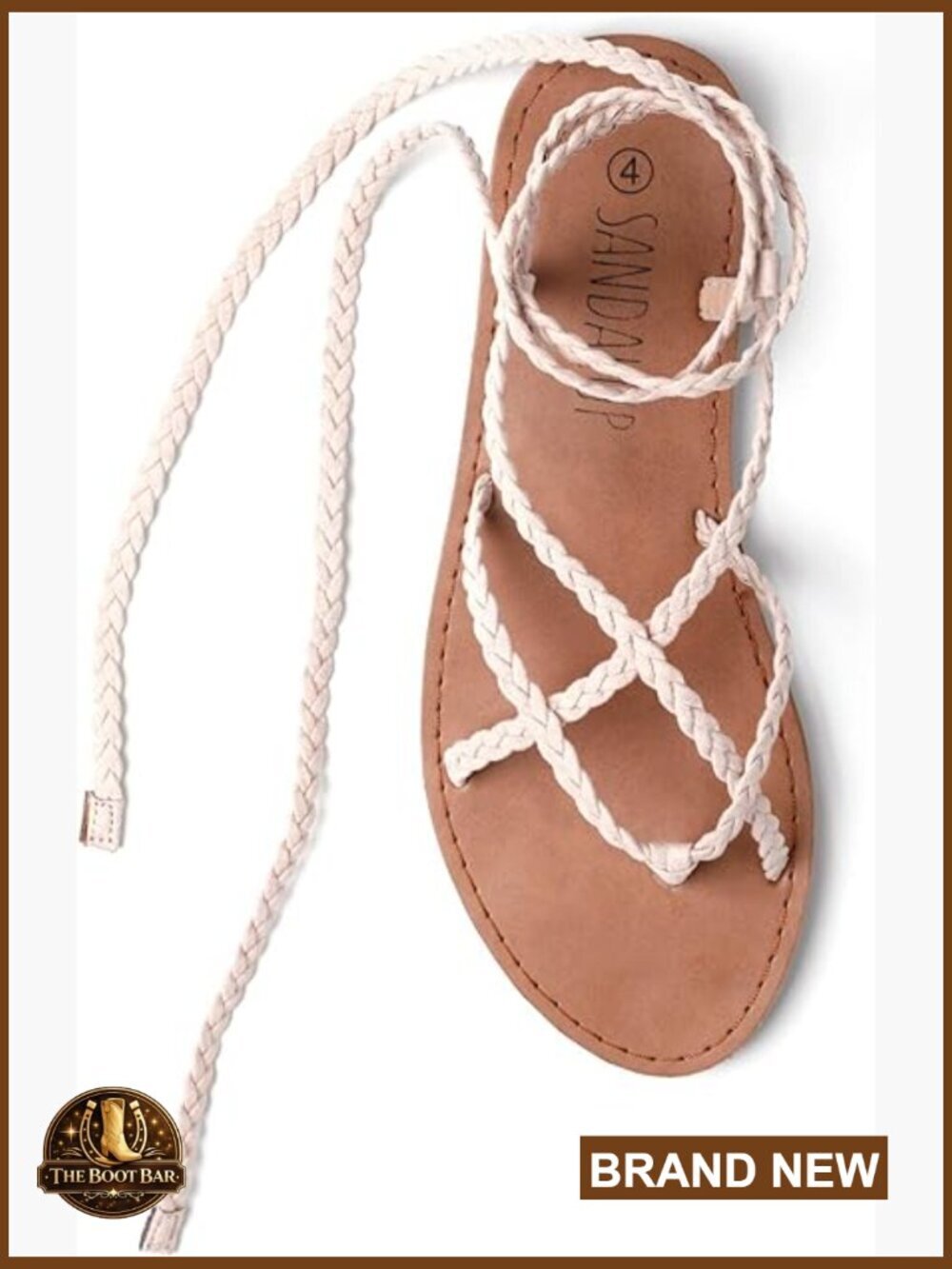 Woven Braided Lace Up Flat Sandals Strappy Gladiator Open Toe Ankle Wrap Cute